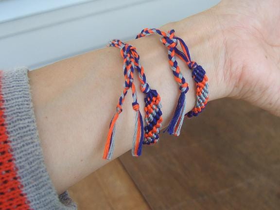 Bracelets to match my blue, orange and grey plaid sweater - image 2 - student project