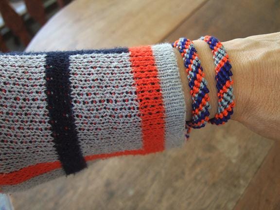 Bracelets to match my blue, orange and grey plaid sweater - image 1 - student project