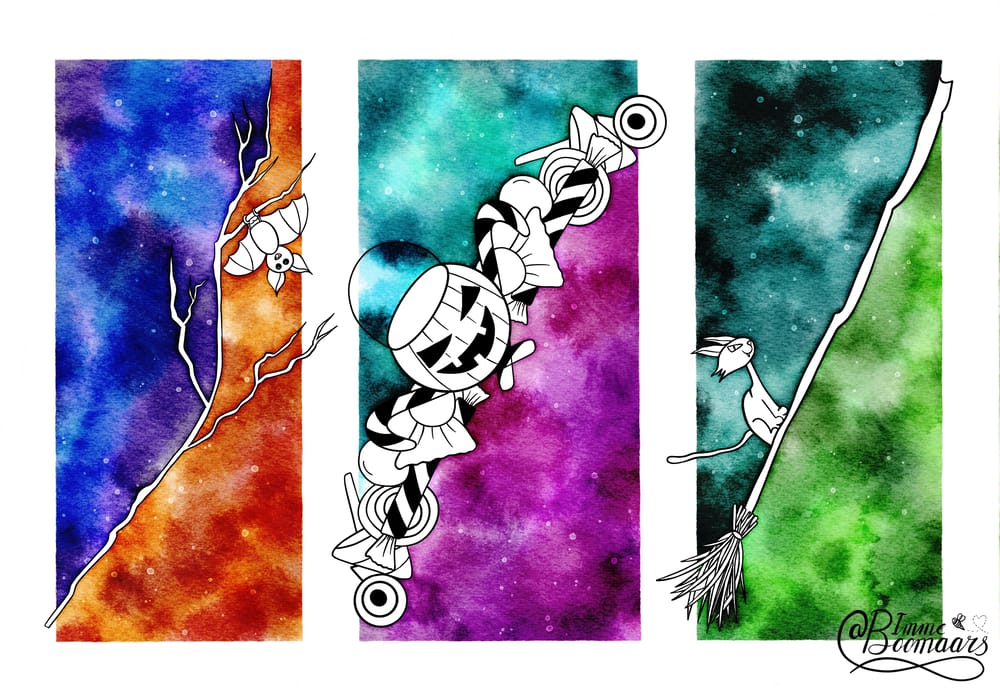 Negative paintings 2, heloween theme - image 3 - student project