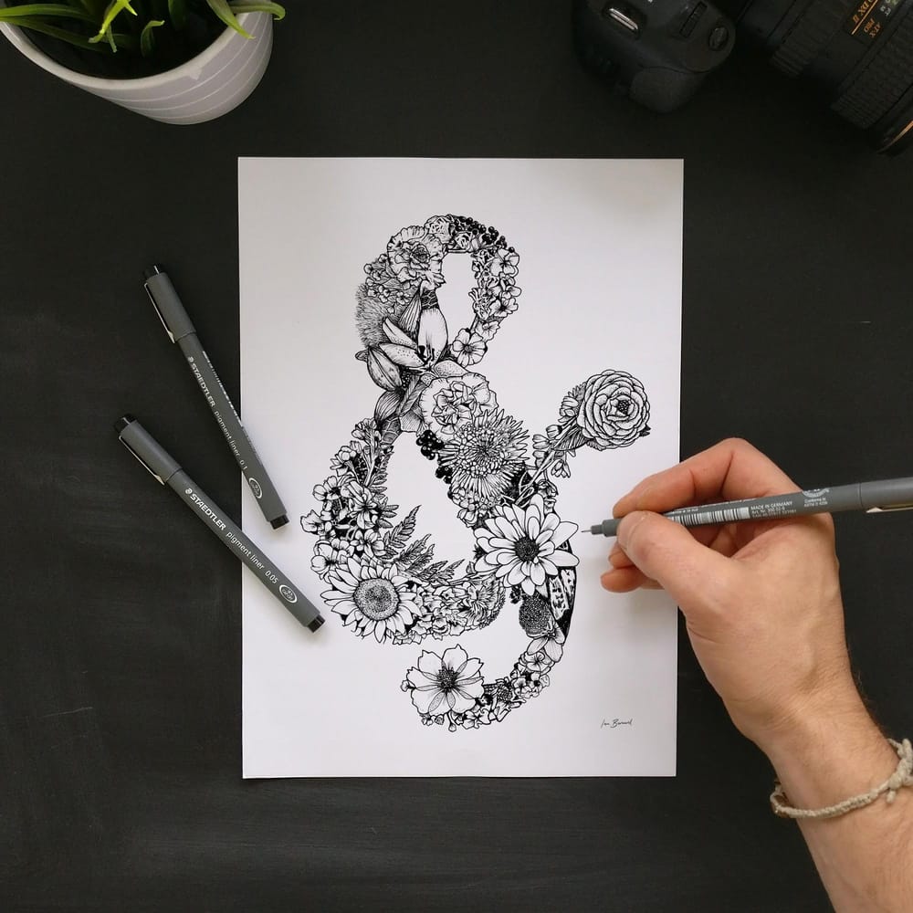 Floral Ampersand - image 5 - student project