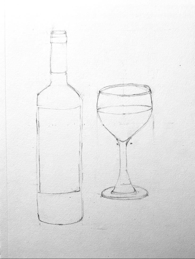 Wine glass and Bottle - image 1 - student project