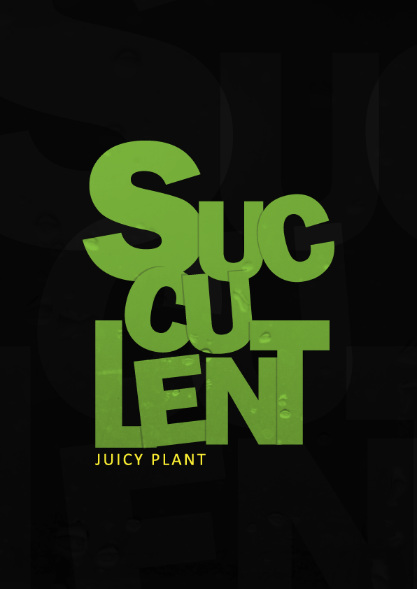 Succulent Typography - image 1 - student project