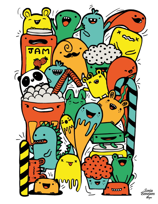 Sweet Monster Doodle - image 3 - student project