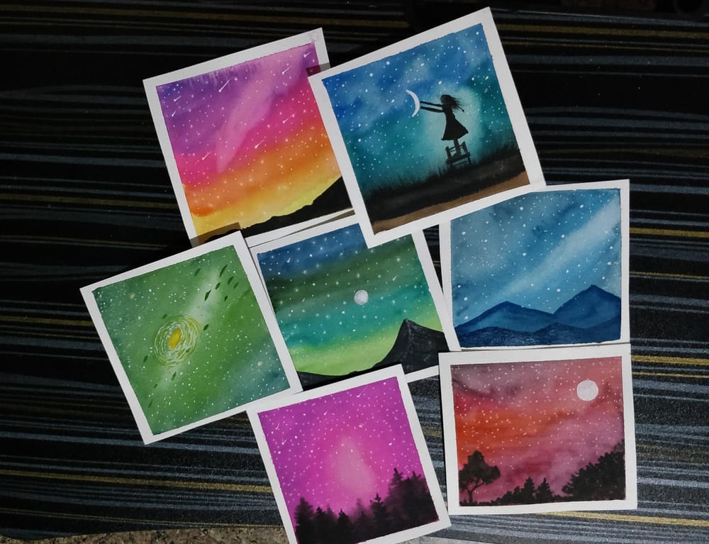 30 days watercolor galaxy - image 2 - student project