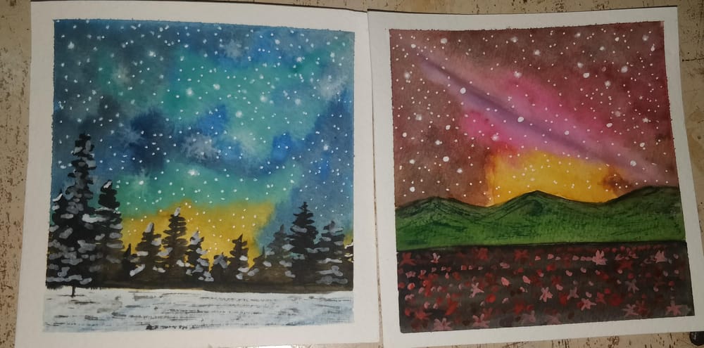 30 days watercolor galaxy - image 4 - student project