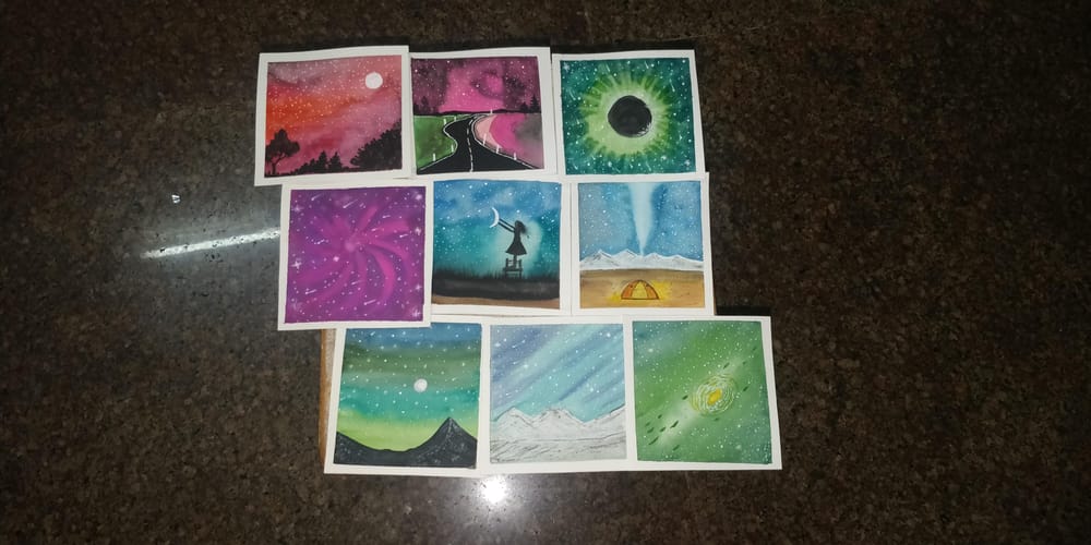 30 days watercolor galaxy - image 5 - student project