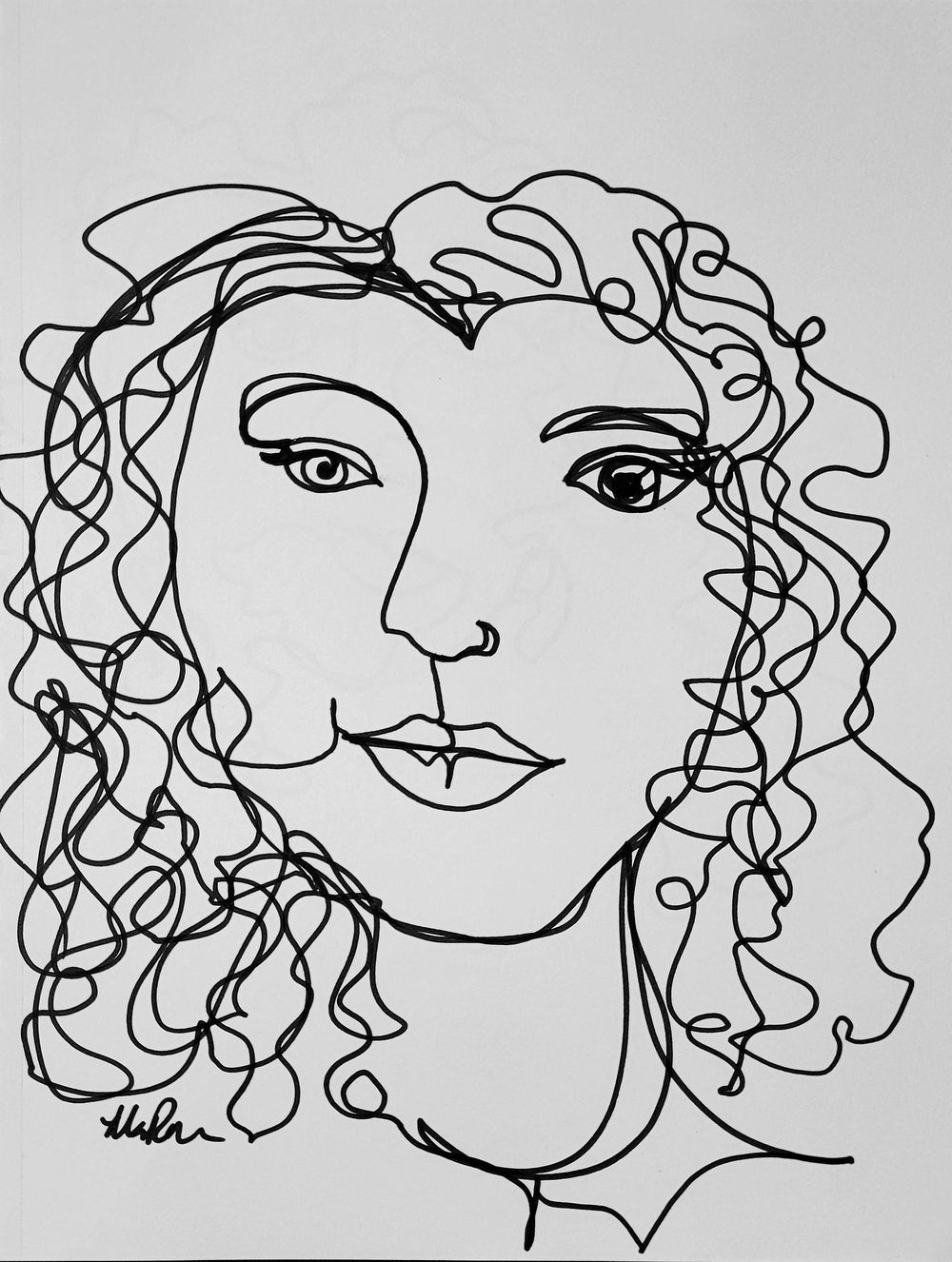 Line Self Portrait - image 2 - student project
