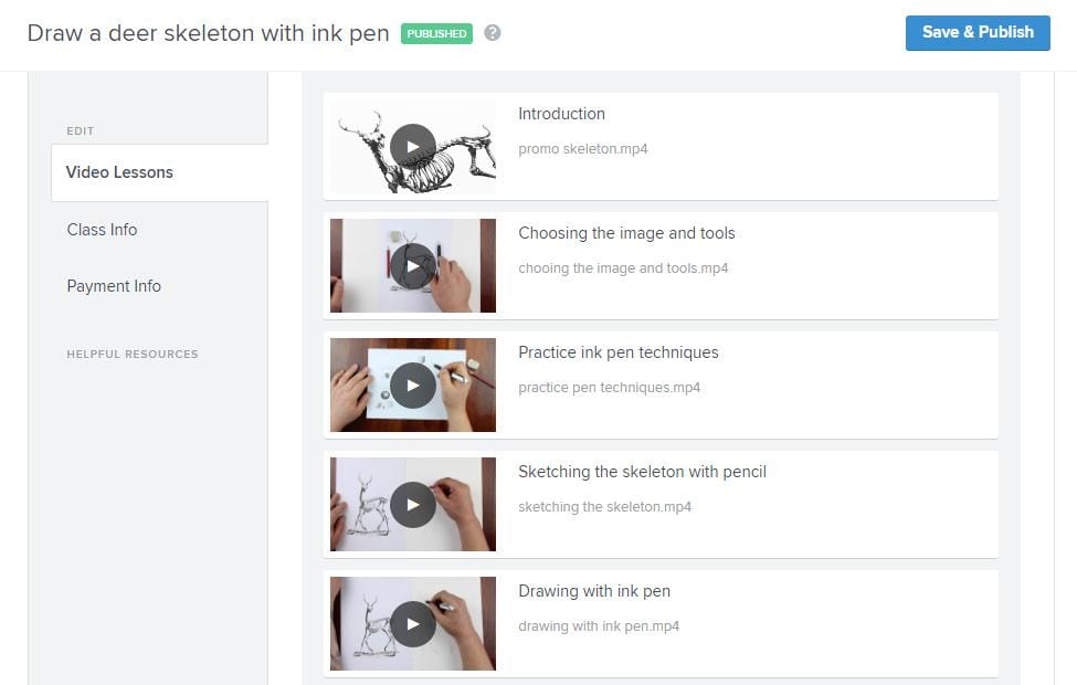 Draw a deer skeleton using ink pen - image 1 - student project