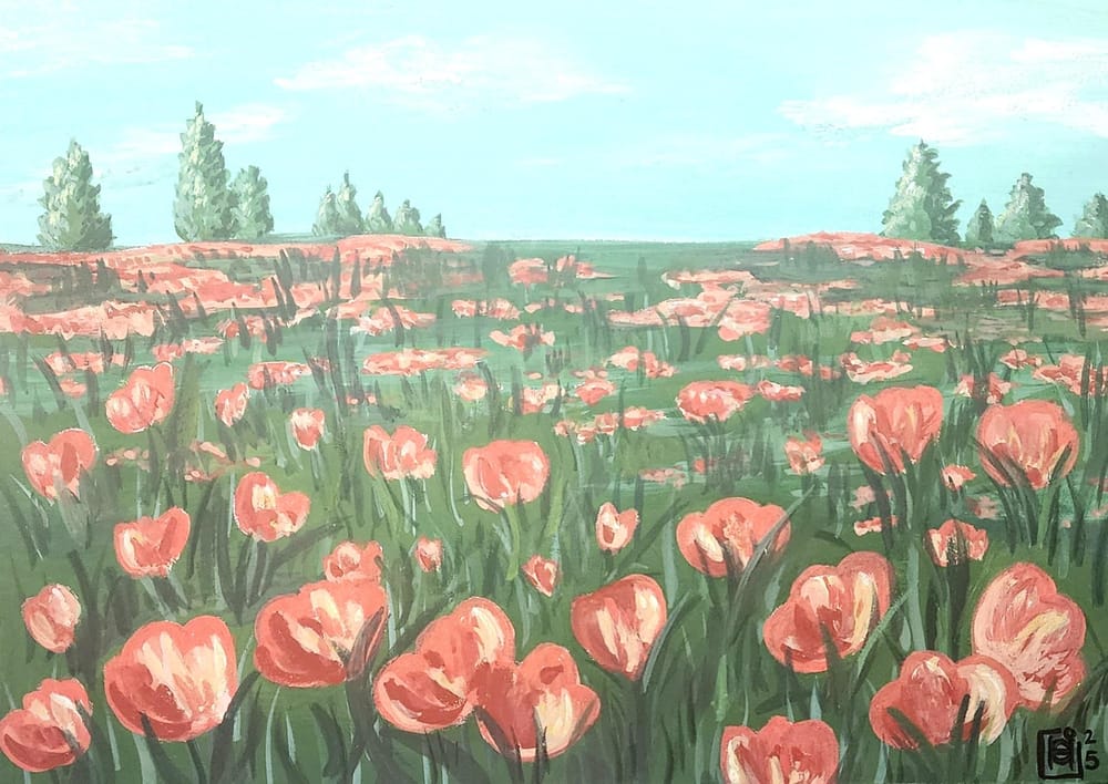 Field of flowers - image 1 - student project