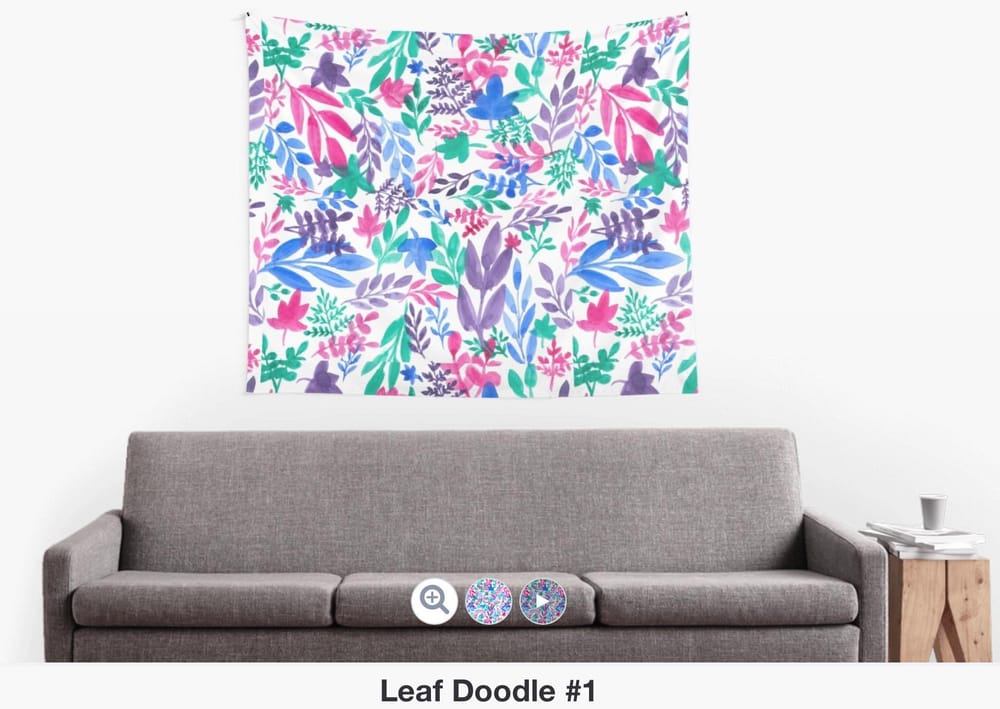 Watercolor Leaves Pattern - image 2 - student project