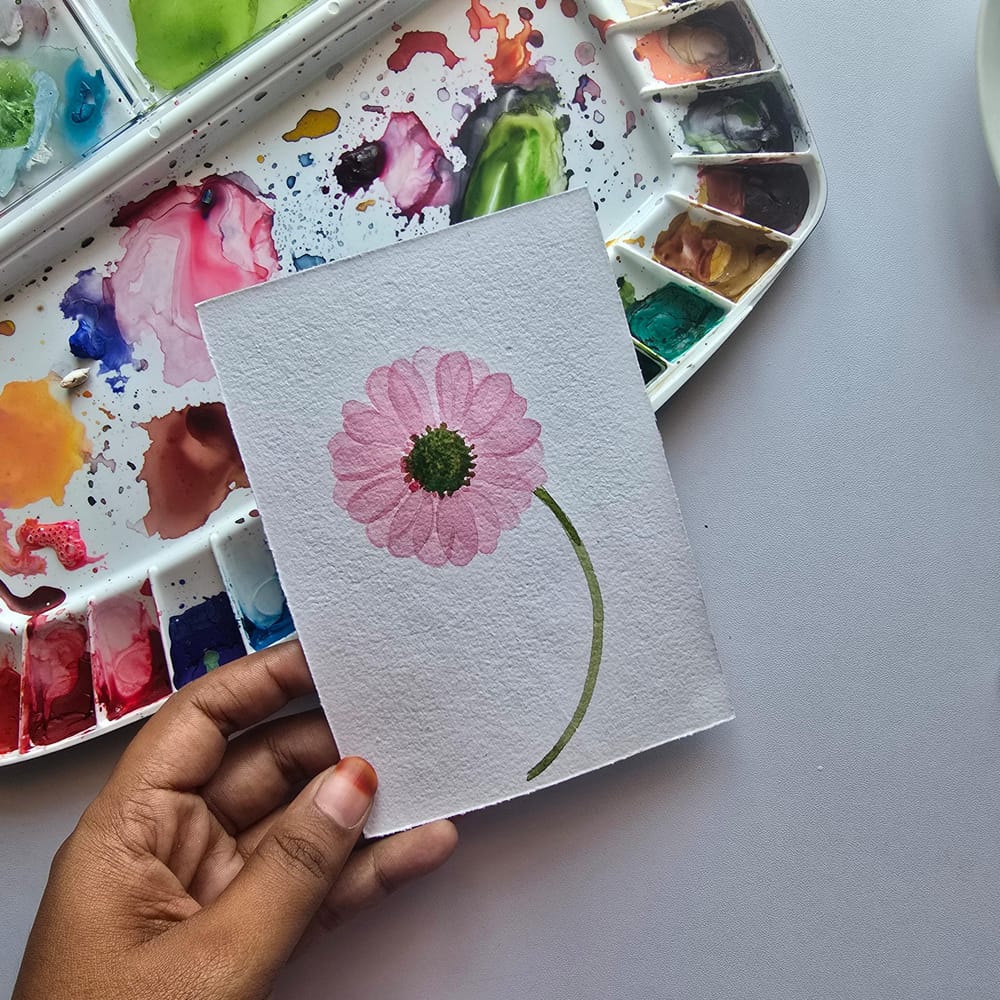 Watercolor flowers - image 2 - student project