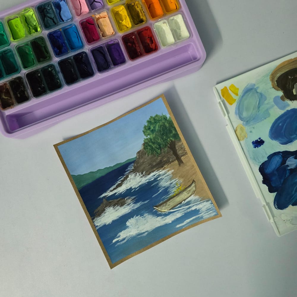 Gouache landscape - image 1 - student project