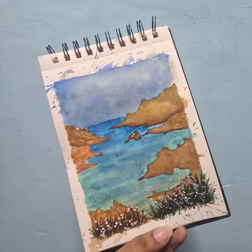 Watercolor study in sketchbook - image 3 - student project