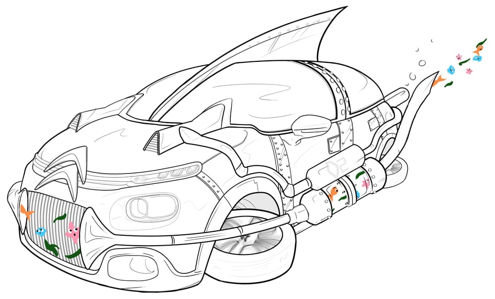 Turning My Citroen C3 Into An Aquanaut S Ride Octopus Skillshare Student Project