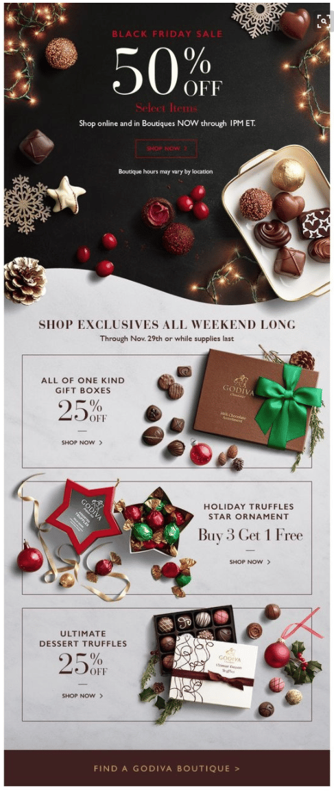 Godiva Sale Email - image 1 - student project