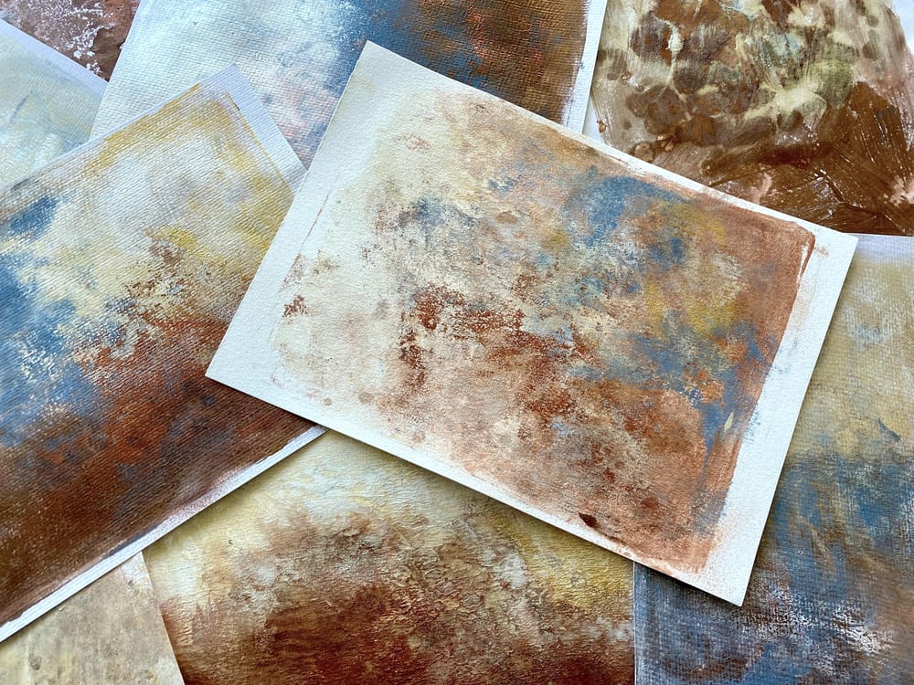 Gelli Printing Atmospheric Backgrounds - image 3 - student project