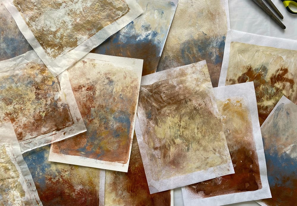 Gelli Printing Atmospheric Backgrounds - image 1 - student project