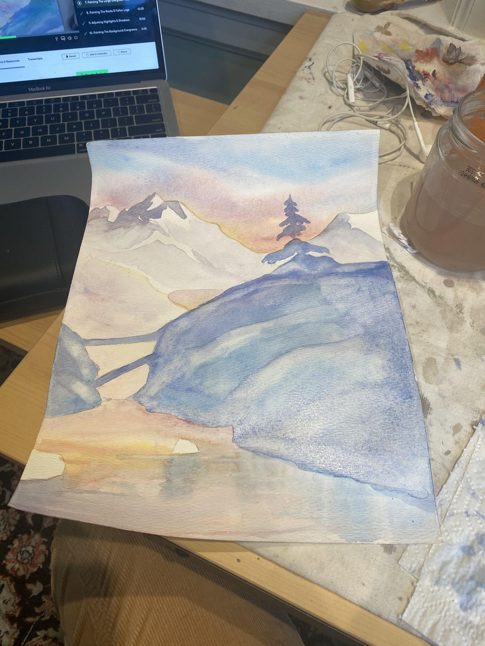Sunset wintery landscape - image 1 - student project