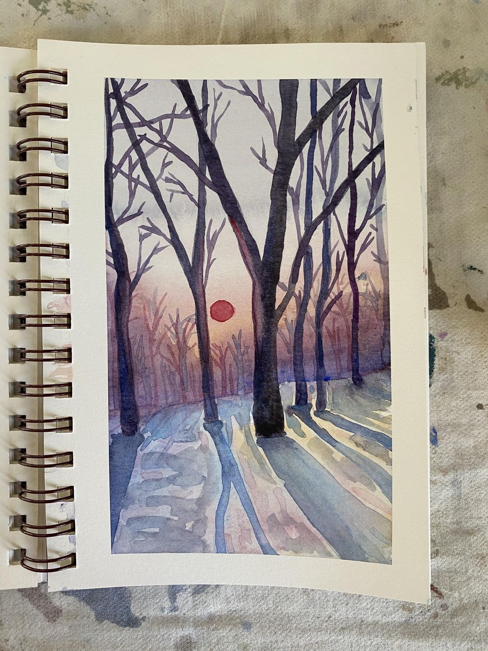 Winter forest landscape - image 2 - student project