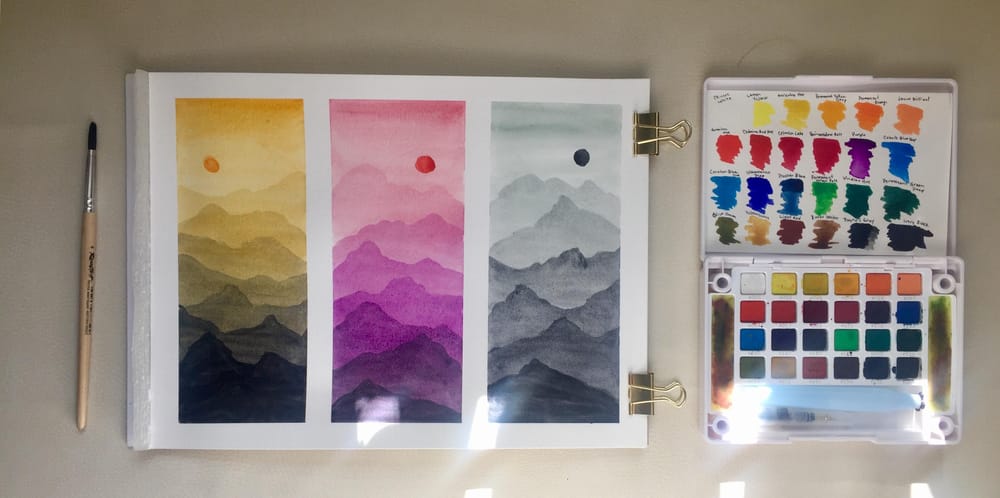 Layered Mountain Trio - image 1 - student project