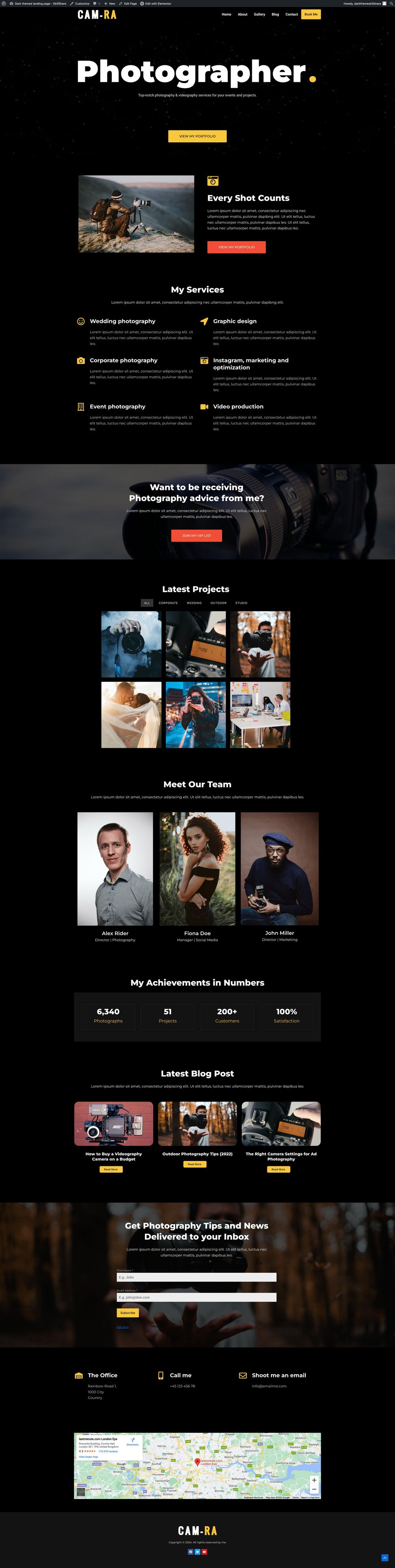 Ken Mbesa - Dark Photographer Website - image 1 - student project