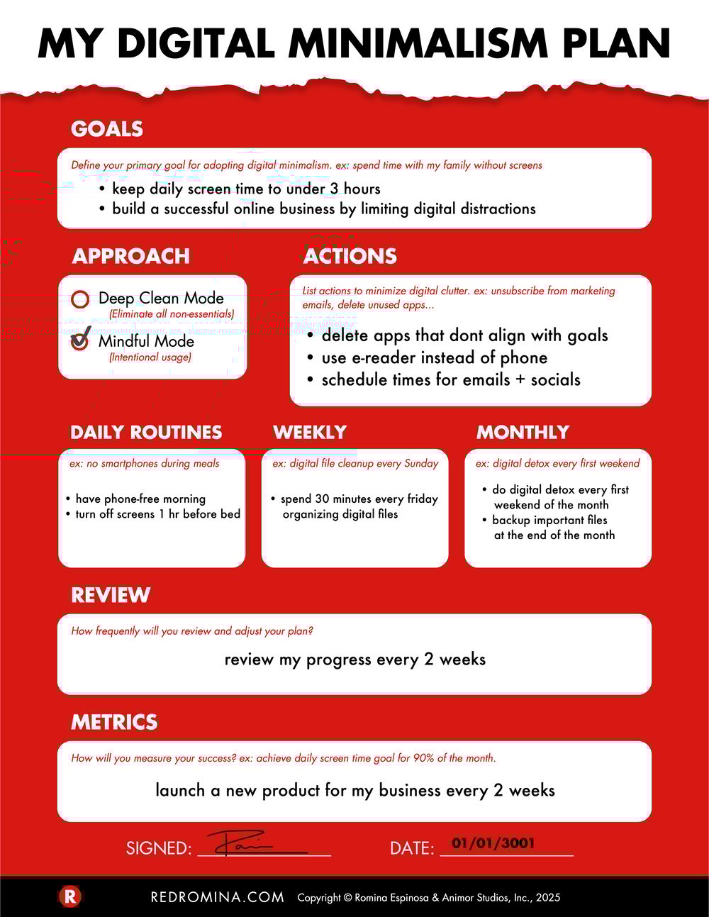 [Sample project] Digital Minimalism Plan - image 1 - student project