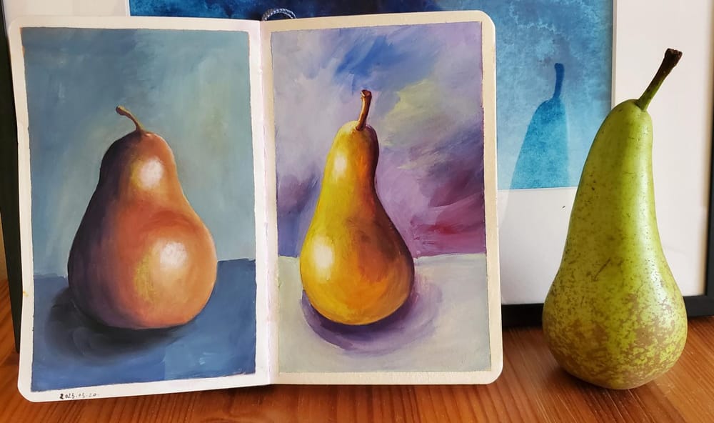Pears with Gouache - image 1 - student project