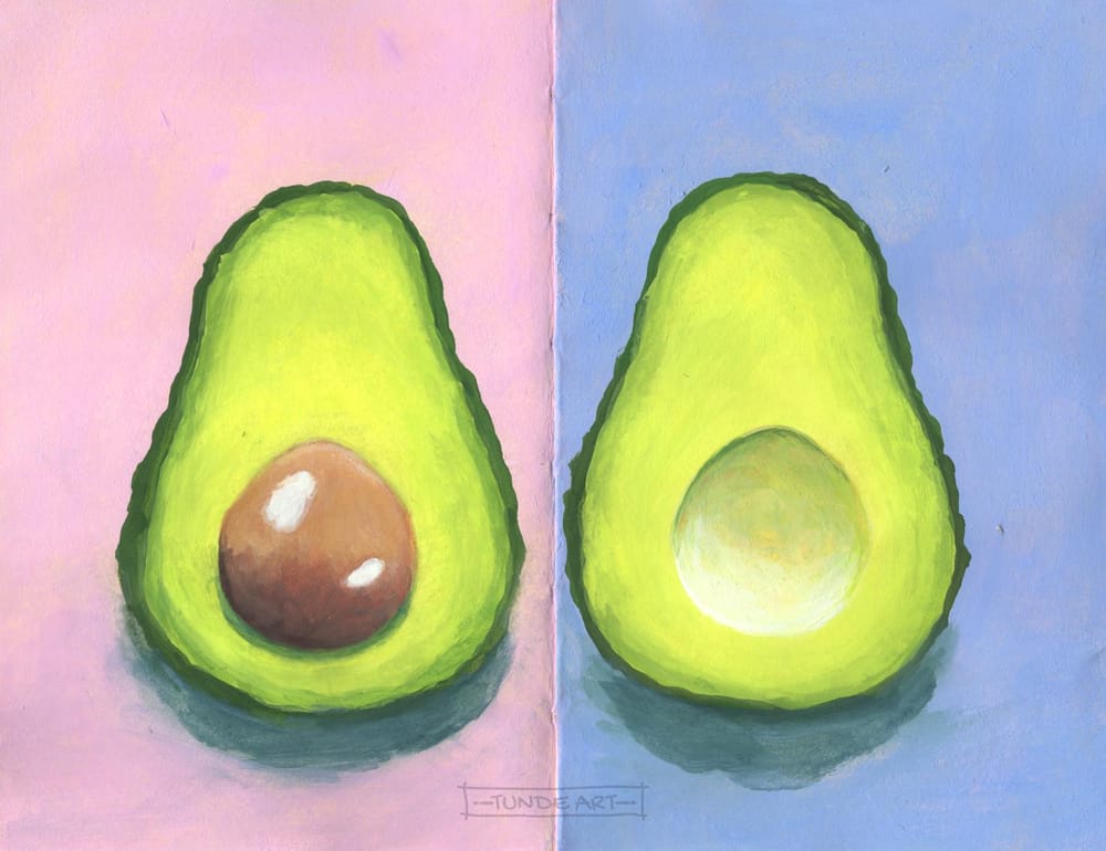 Avocados with Gouache - image 1 - student project