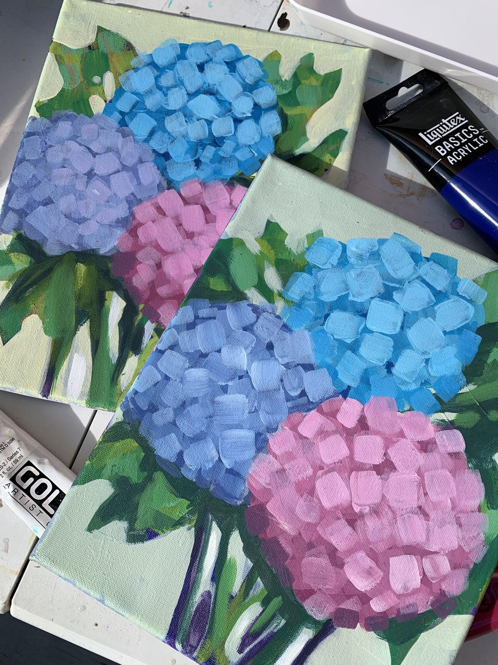 Hydrangea paintings - image 1 - student project
