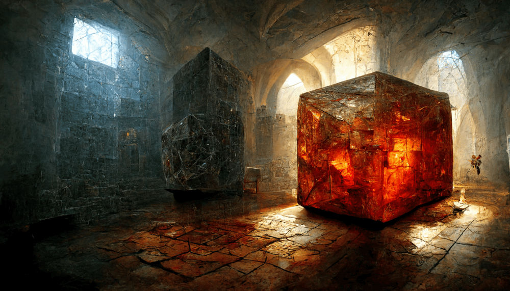 Character - Teacher: Environment - Cube in old castle - image 1 - student project