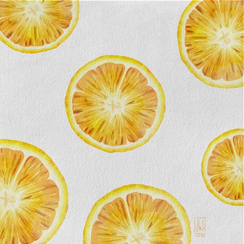 Digital Watercolor Orange - image 1 - student project