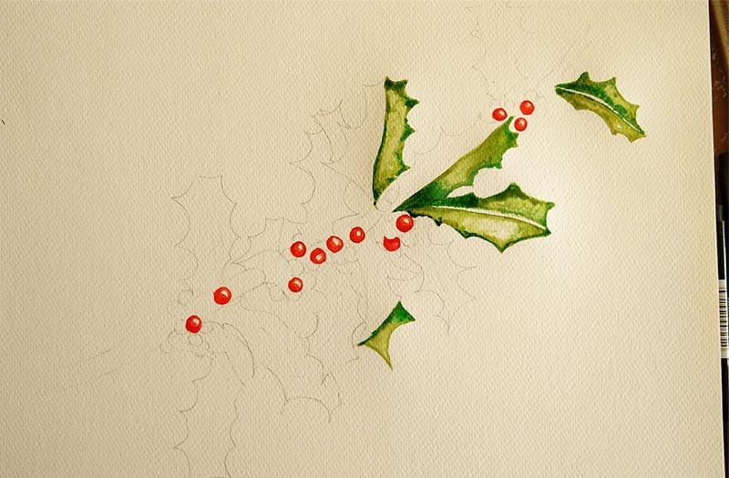 Stechpalme - Holly & Berries - image 2 - student project