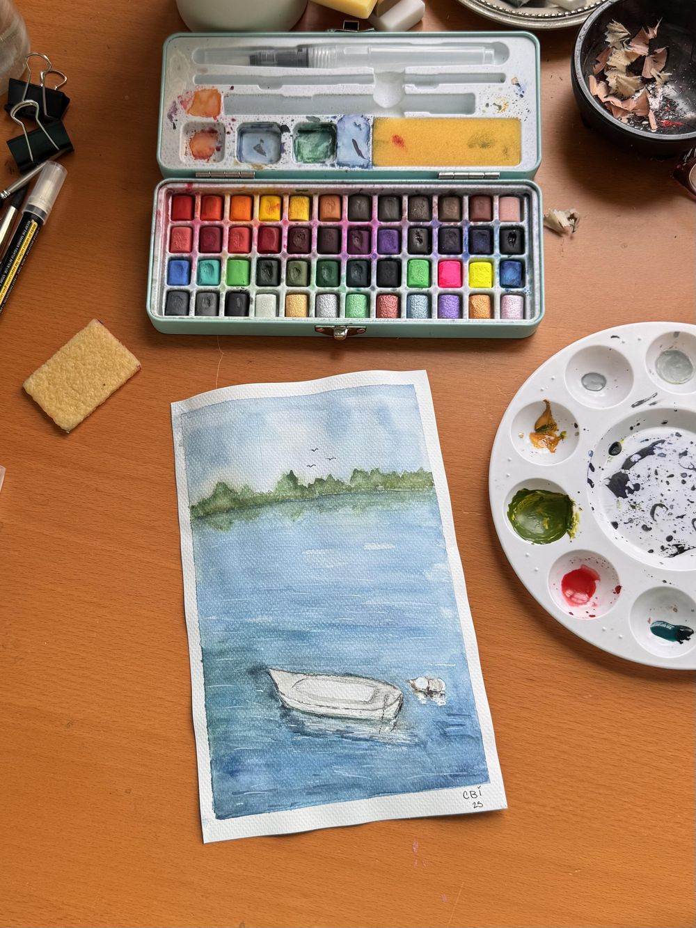 Boat on a lake - image 1 - student project
