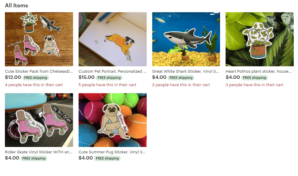 My sticker shop opened this weekend! - image 1 - student project