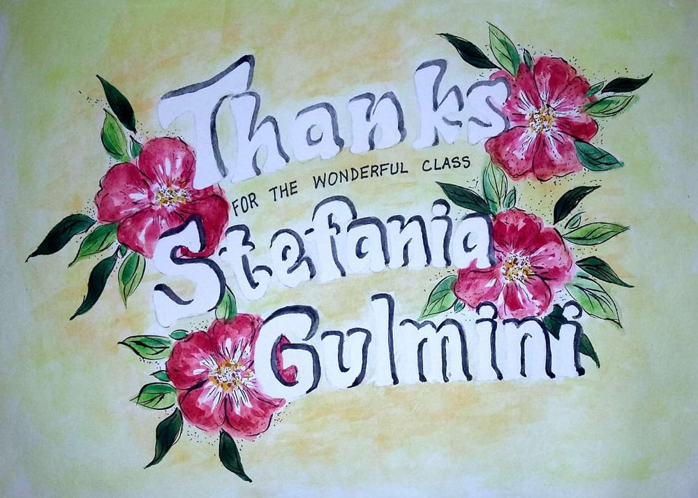 Lettering and Illustration with Watercolors - image 3 - student project