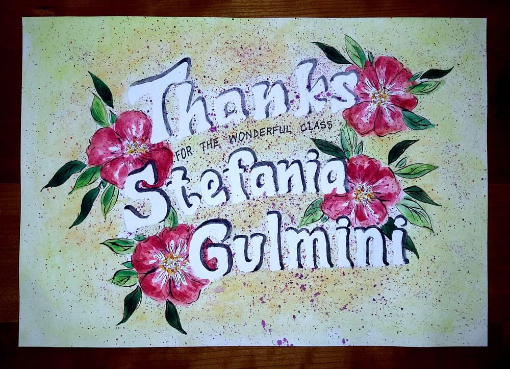 Lettering and Illustration with Watercolors - image 6 - student project