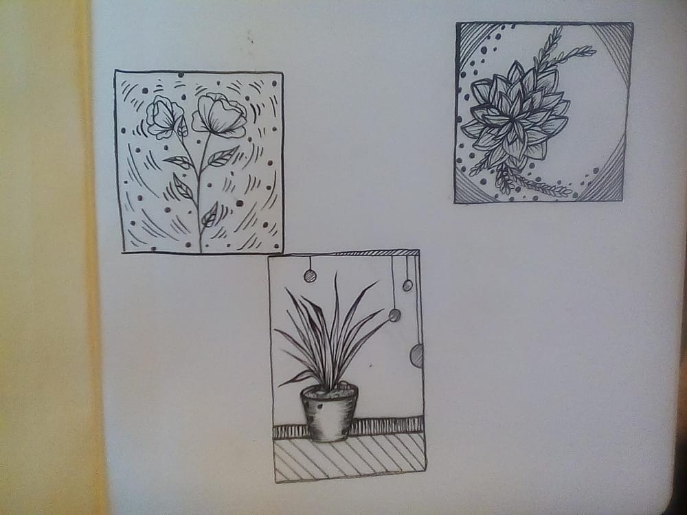 Line art plants - image 1 - student project