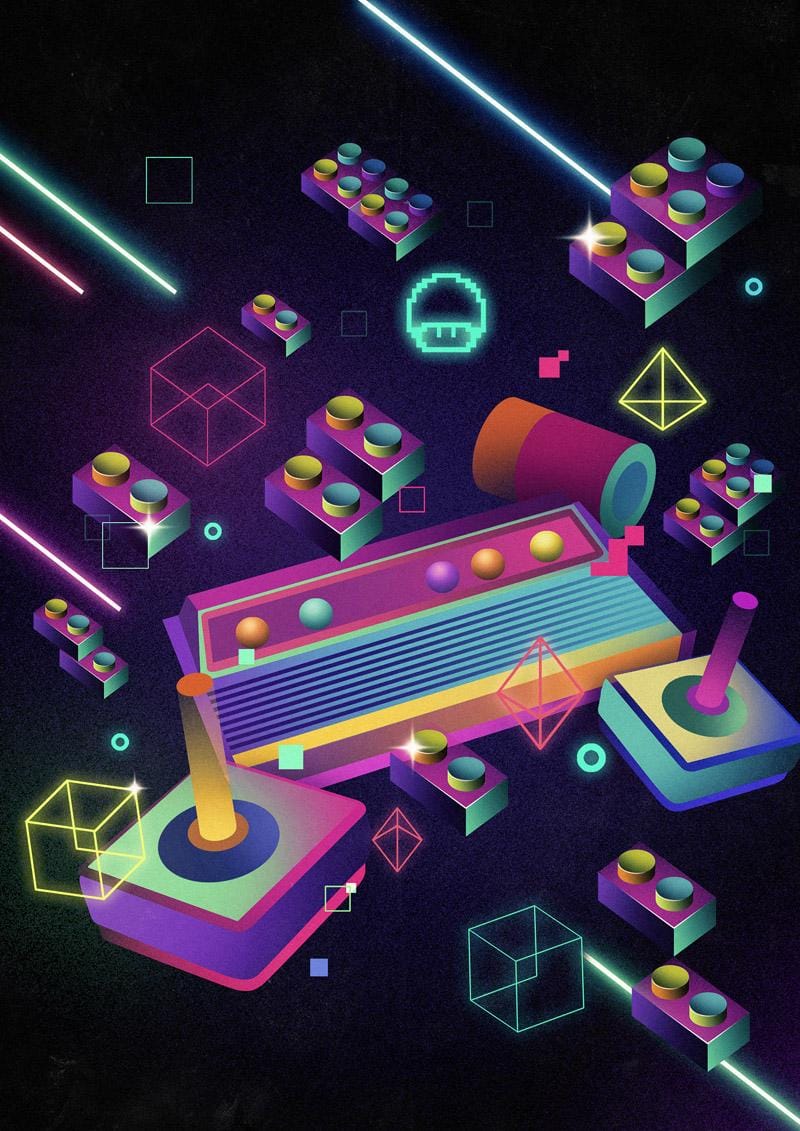 My retro-futuristic illustration - image 4 - student project