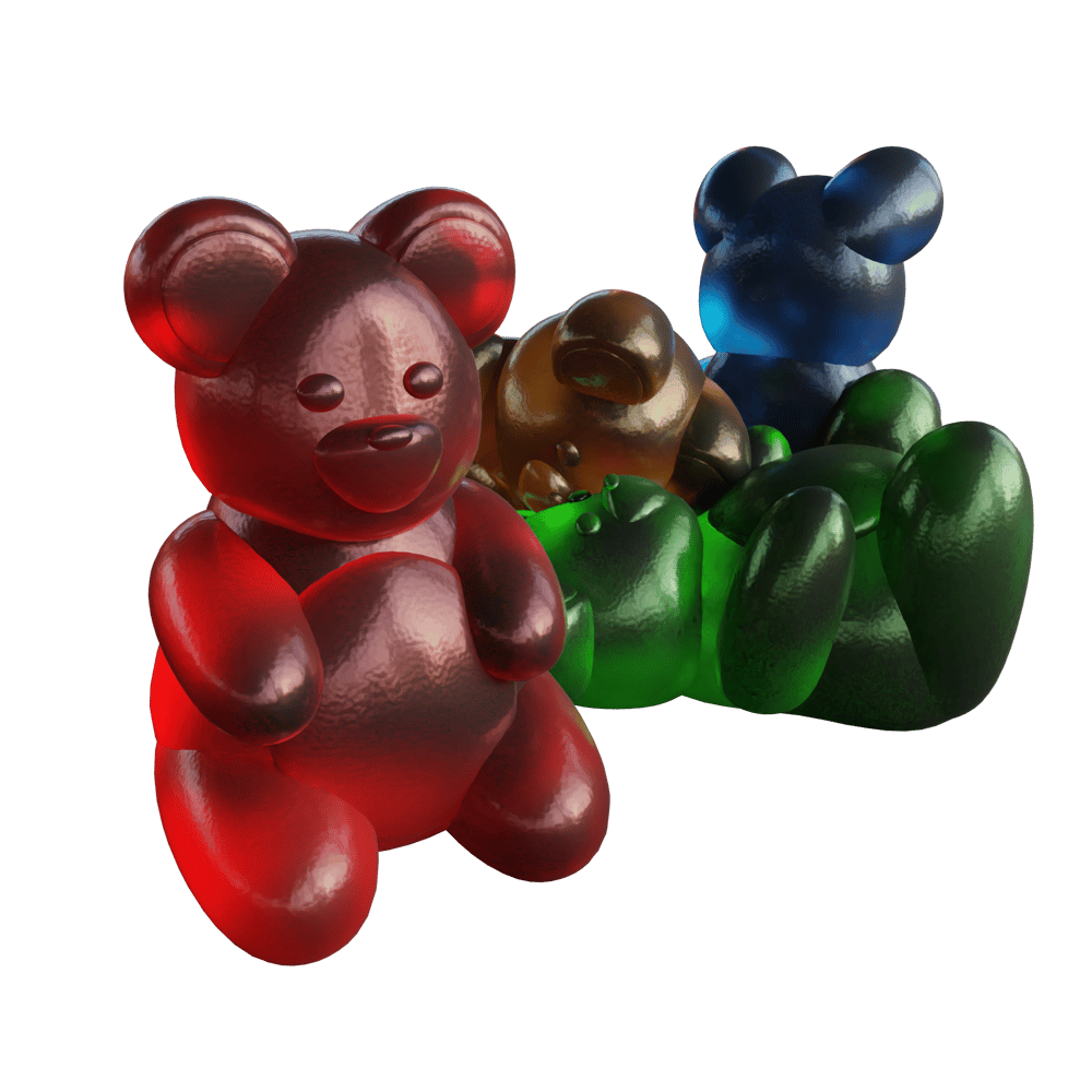 Colorful Gummy Bears and an axolotl - image 2 - student project