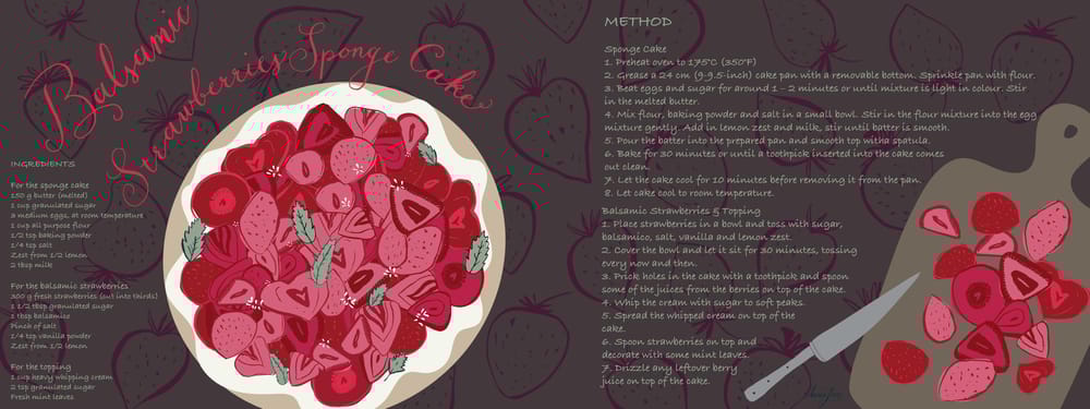 Balsamic Strawberry Sponge Cake - image 7 - student project