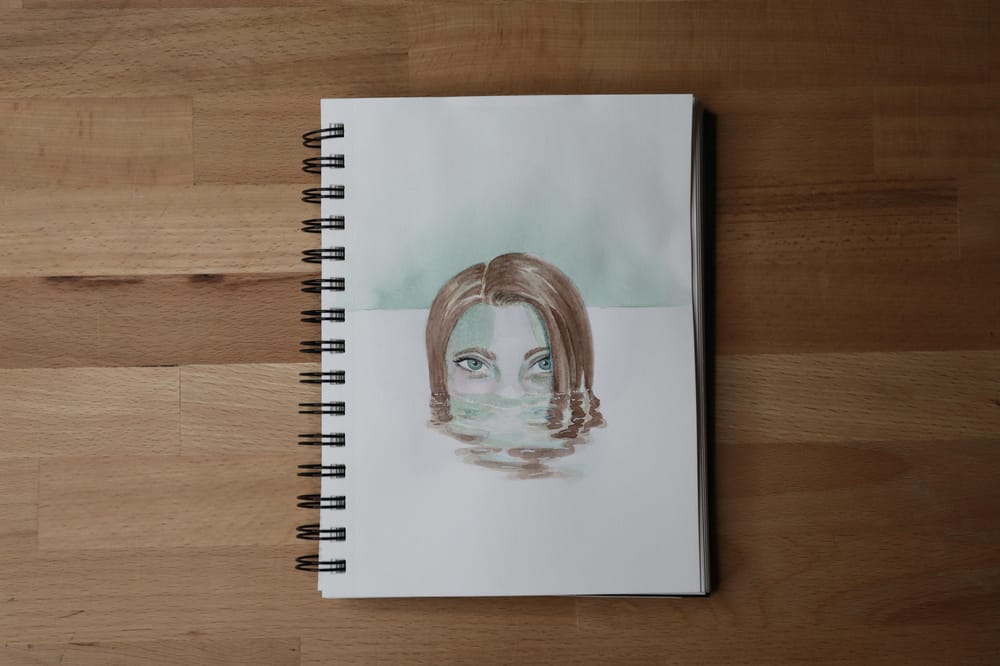 Rainbow Skin & Mermaid Sketch Painting - image 4 - student project