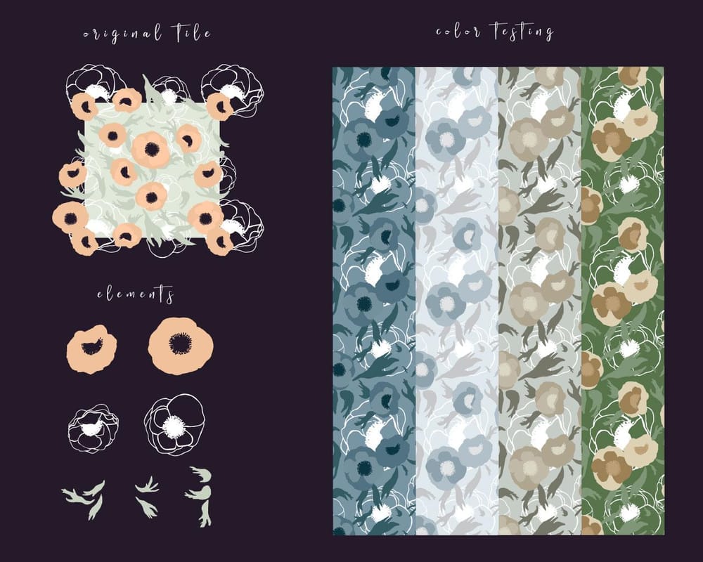 Layered floral pattern - image 2 - student project
