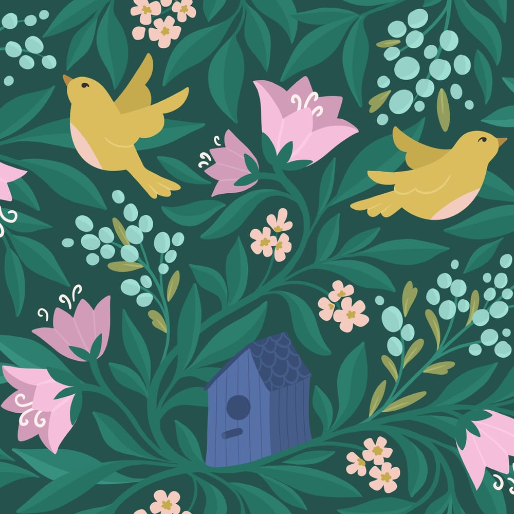 Birds & flowers - image 1 - student project