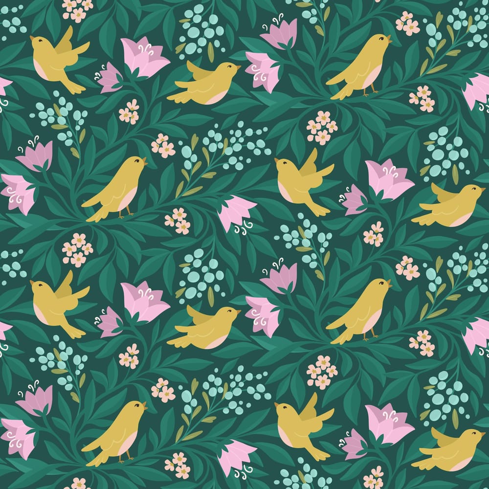 Birds & flowers - image 3 - student project