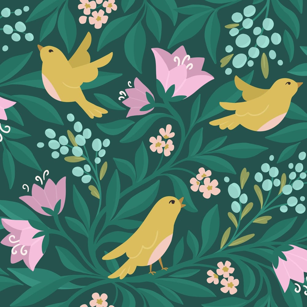 Birds & flowers - image 2 - student project