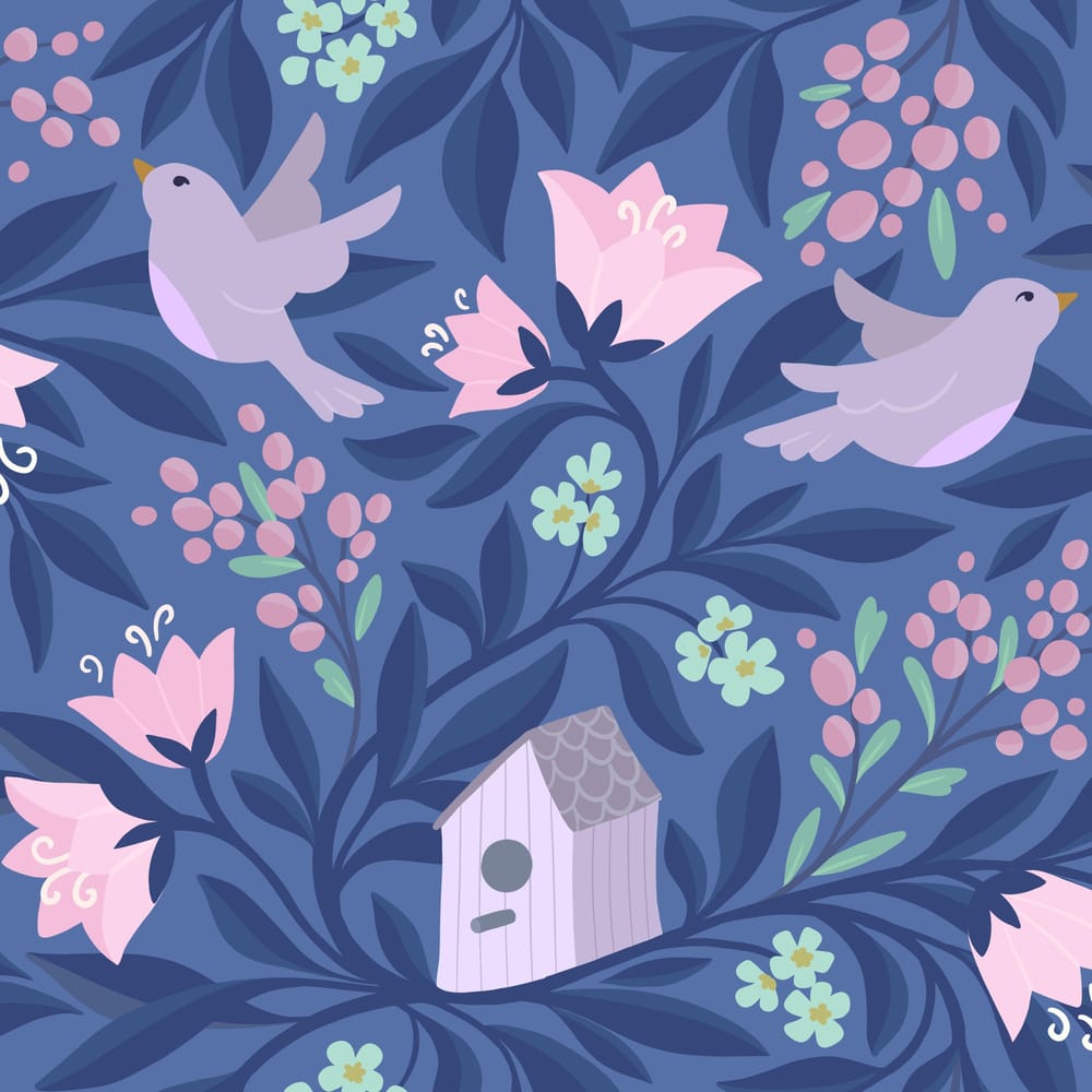 Birds & flowers - image 4 - student project