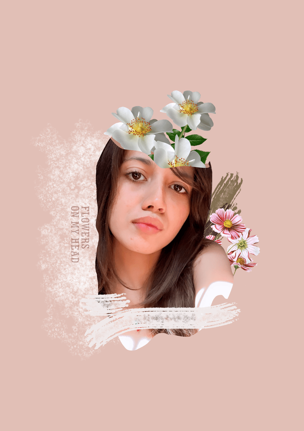 Digital Collage: Floral Potrait - image 2 - student project