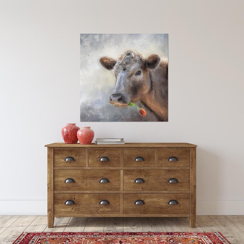 Farmhouse Style Cow Painting - image 1 - student project