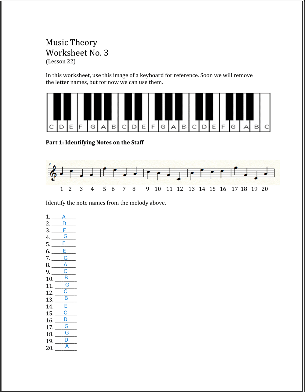 Music Theory - Worksheets and Project files - image 6 - student project