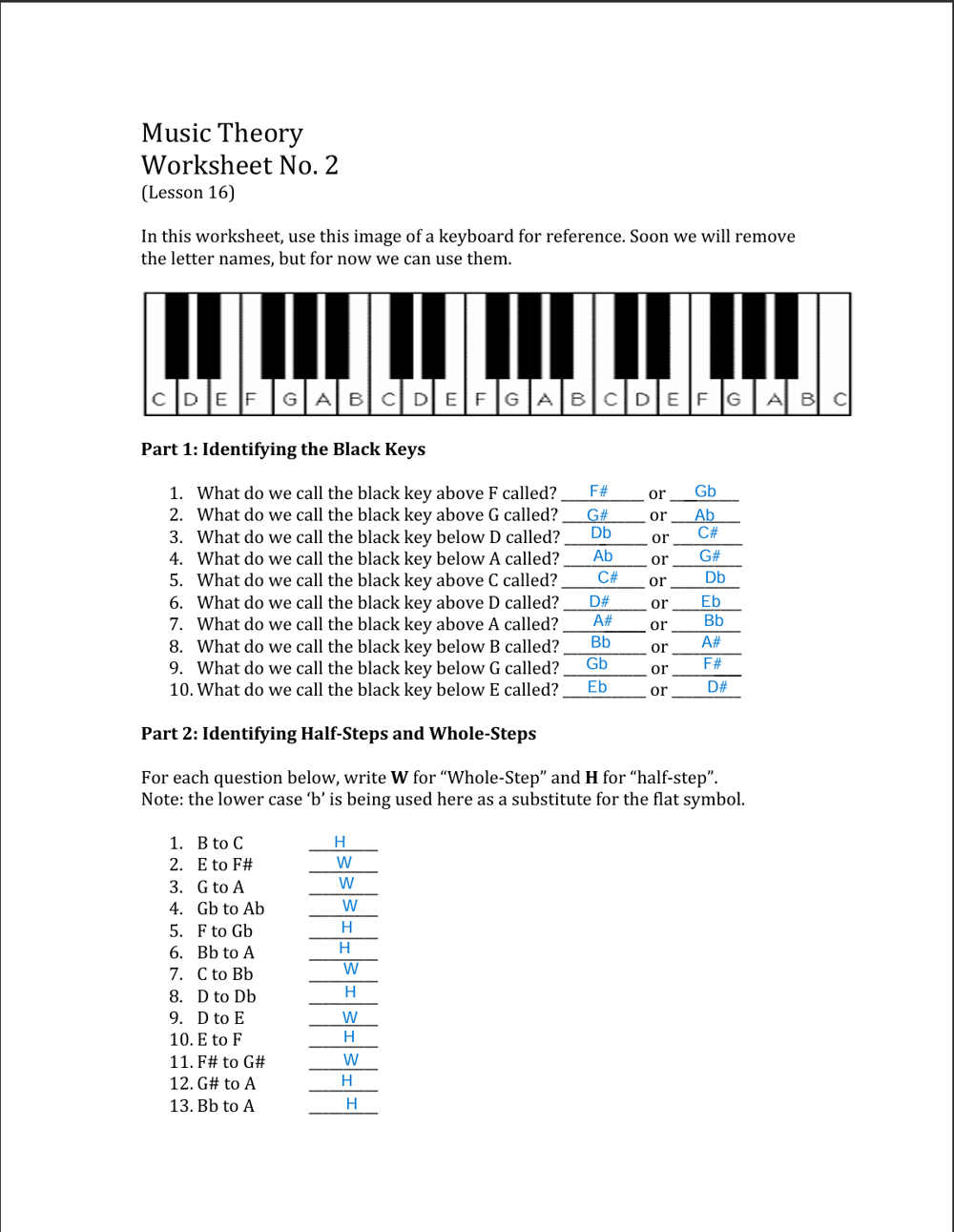 Music Theory - Worksheets and Project files - image 8 - student project